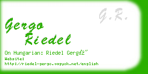 gergo riedel business card